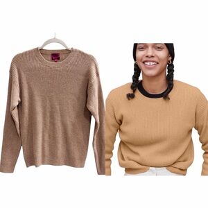 STATE CASHMERE 100% Premium Cashmere Sweater Tan 
Size Small